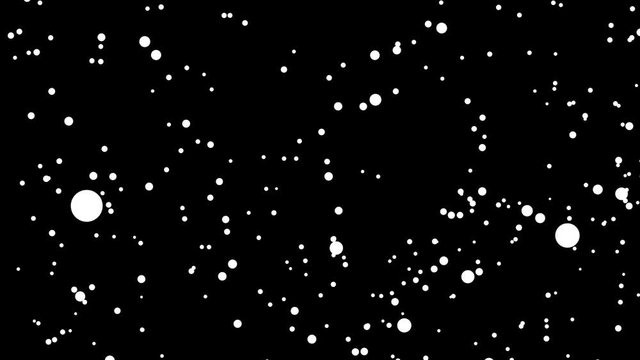 Abstract dots random animation with black background