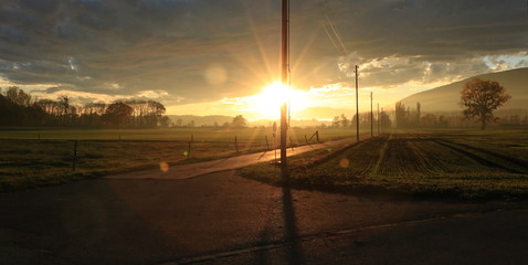 Sunset In The Countryside
