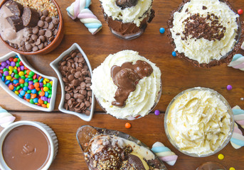 Sweets top View background