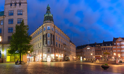 Fototapeta na wymiar Gammeltorv or Old Market, Copenhagen, Denmark