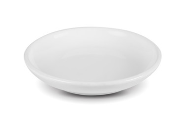 white seramic bowl on white background