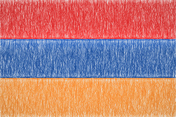 armenia painted flag