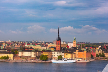 Fototapeta na wymiar Panorama of Gamla Stan in Stockholm, Sweden