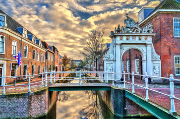 The Doelenpoort Gate in Leiden, the Netherlands