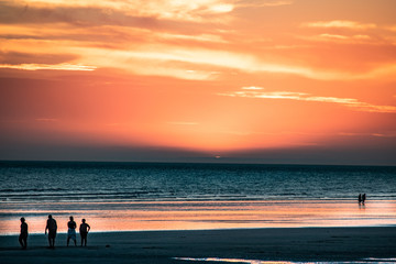 Fototapeta premium ATARDECER Y MAR 