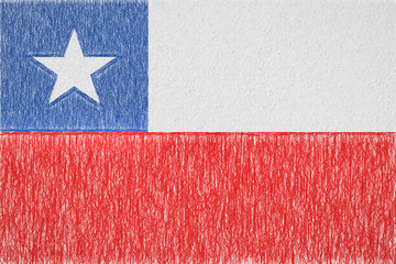 Chile painted flag