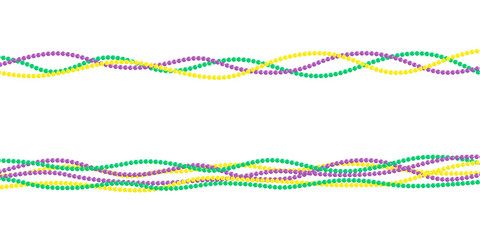 Mardi gras beads isolated on white background. Vector © smastepanov2012