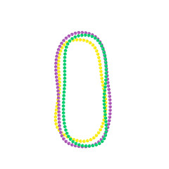 Mardi gras beads isolated on white background. Vector illustration