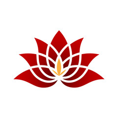 Gold Diamond Lotus Flower logo