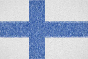 Finland painted flag