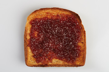 Toast bread with jam
