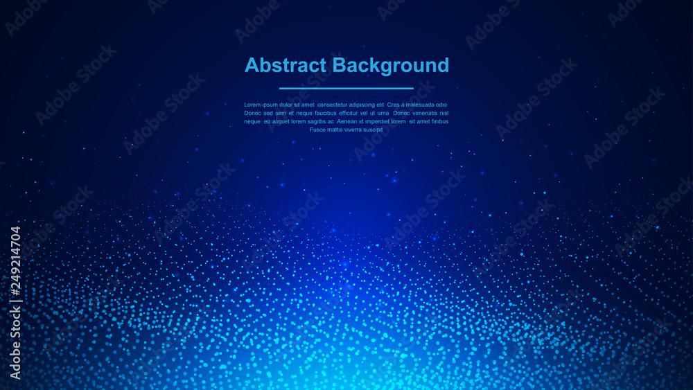 Poster dynamic abstract liquid flow particles background. abstract blue particles background. eps10 vector 