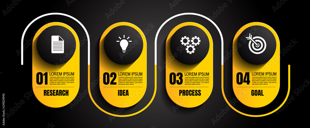 Canvas Prints infographics business, process chart design template for presentation. abstract timeline elements, y