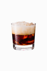 Refreshing White Russian Cocktail on White