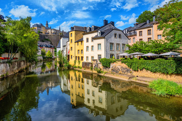 Fototapeta na wymiar Luxembourg city, the capital of Grand Duchy of Luxembourg