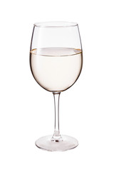 Refreshing White Wine Glass on White