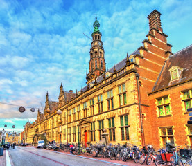 Naklejka premium The Stadhuis, the Town Hall of Leiden in the Netherlands