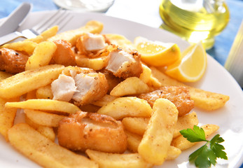 Fish and chips - traditional english fast food