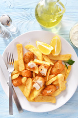 Fish and chips - traditional english fast food