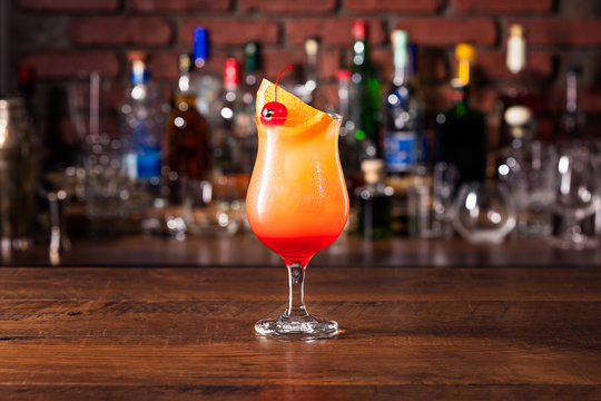 Refreshing Rum Hurricane Cocktail