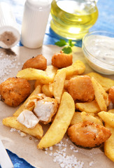 Fish and chips - traditional english fast food
