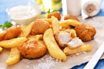 Fish and chips - traditional english fast food