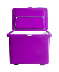 Ice box white background. With clipping paths.