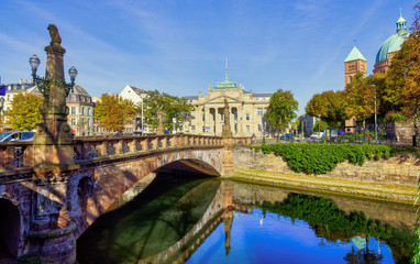 Fototapeta premium Strasbourg cityscape, Views of Strasbourg city, France, Travel Europe,