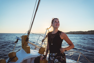 Beautiful Girl on Boat