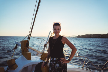Beautiful Girl on Boat