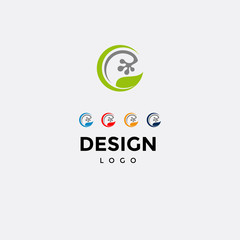 Vector logo design, eco icon, and leaf