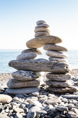 Fototapeta premium balancing stone on top of each other