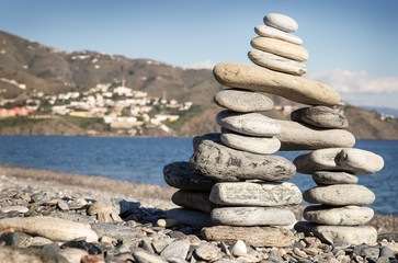 balancing stone on top of each other