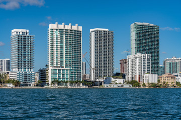 Fototapeta na wymiar Edgewater Miami Cityscape