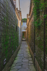 Narrow alley in the old town of Wuzhen, Zhejiang, China