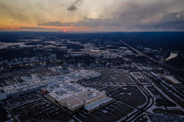 Aerial of Highway Traffic 