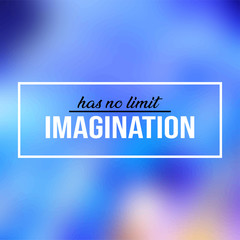 imagination has no limit. Life quote with modern background vector