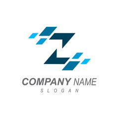 Pixel Letter Z Logo Template