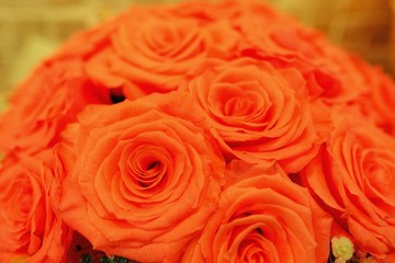 Romantic Flower bouquet arrangement with orange rose