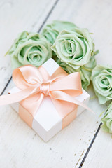 gift box with roses