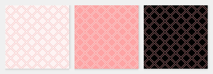 Pattern seamless square abstract background pink luxury color geometric vector.