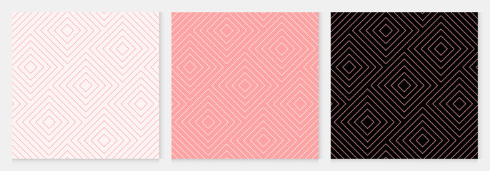 Pattern seamless square abstract background pink luxury color geometric vector.