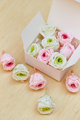 gift box with roses