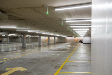 an underground garage