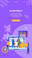 Vertical Banner Flat Investment Illustration.