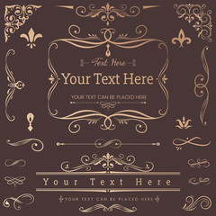 Vintage ornamental design elements
