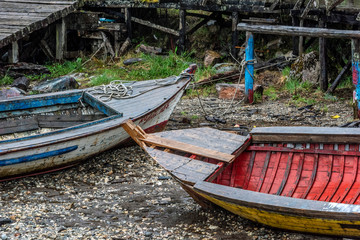 Fishing Boats at Low Tide