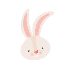 rabbit head isolated icon