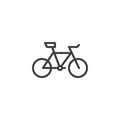 Fototapeta na wymiar Bicycle line icon. linear style sign for mobile concept and web design. Bike outline vector icon. Symbol, logo illustration. Pixel perfect vector graphics