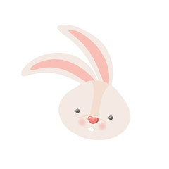 rabbit head isolated icon